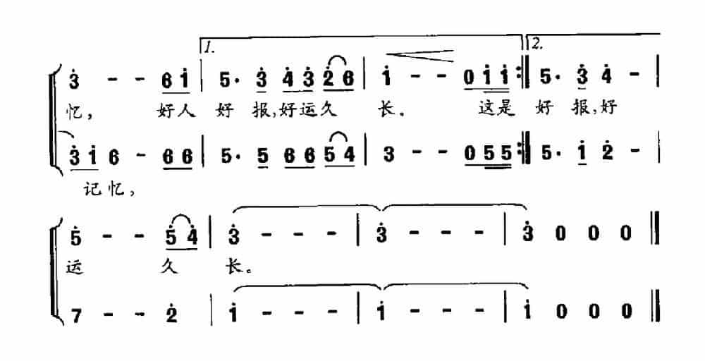 忘不了的记忆（解华词 蔚鸫曲） 合唱歌曲谱_第3张