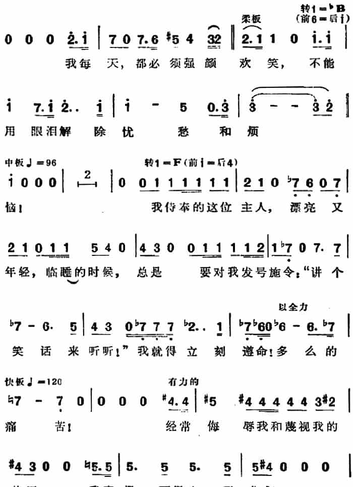 歌剧《弄臣》选曲：里戈莱托的场面——我俩都一样（第一幕第二场） 外国歌曲谱_第2张