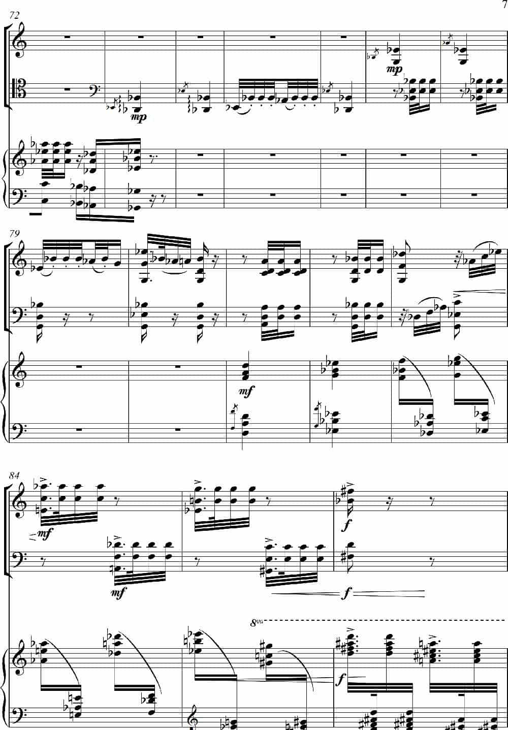 山花烂漫（为小提琴·大提琴·钢琴而作）（For Violin Violoncello And Piano） 歌谱_第7张